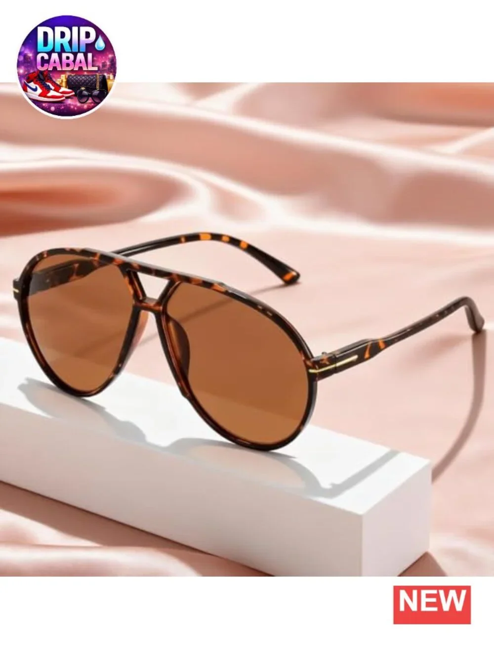 Retro Aviator Square Sunglasses with UV400 Protection